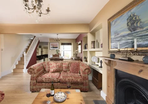 The living area at Rock On The Bay, Longrock
