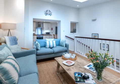 The living room at Rock Rose Cottage, Appledore