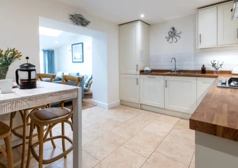 The kitchen at Rock Rose Cottage, Appledore