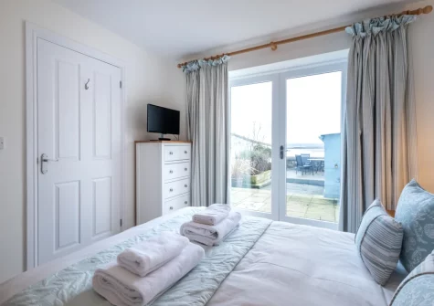 Bedroom #1 at Rock Rose Cottage, Appledore