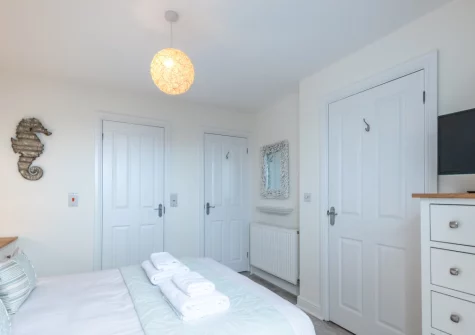 Bedroom #1 at Rock Rose Cottage, Appledore