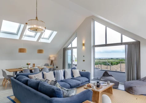 The living area at Rock View, Little Petherick