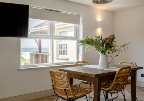 The dining area at Rockham, Croyde