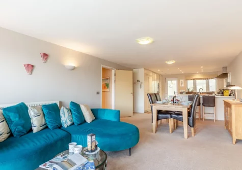The living area at Rockham, Mortehoe