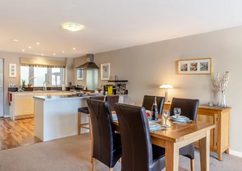 The dining area at Rockham, Mortehoe