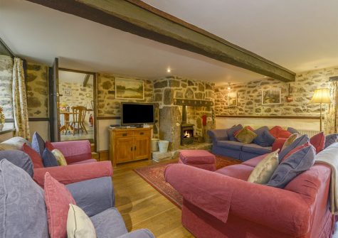 The living area at Rockmead, Lettaford