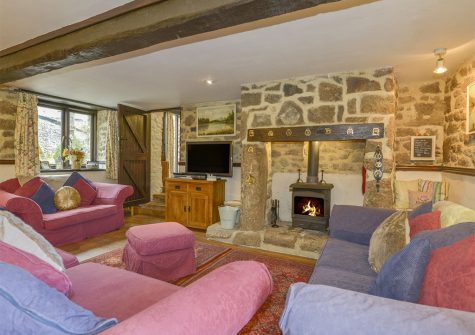 The living area at Rockmead, Lettaford