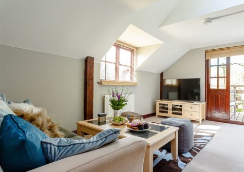 The annex living area at Rocombe Thatch, Higher Gabwell