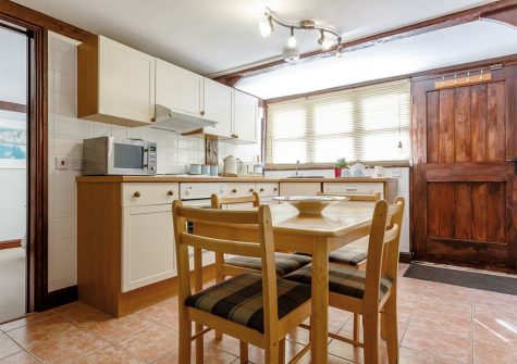 The annex kitchen & dining area at Rocombe Thatch, Higher Gabwell