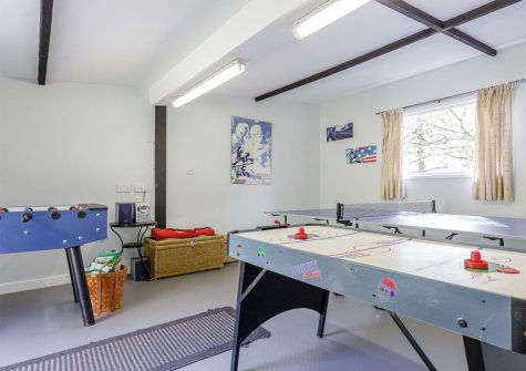 The games room at Rocombe Thatch, Higher Gabwell