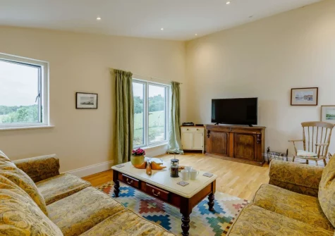 The living area at Rogford Barn, Templeton
