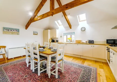 The kitchen & dining area at Rooks Nest, Hilltown Farm, Mariansleigh