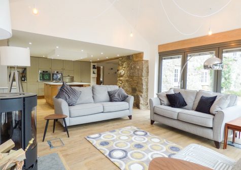 The living area at Ros Vale, St Buryan