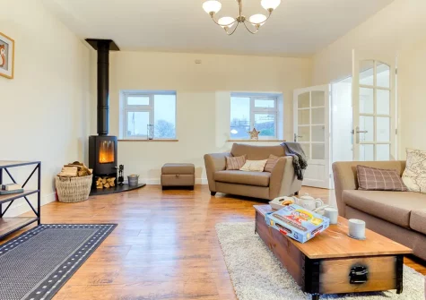 The living room at Roscarna, Parkham
