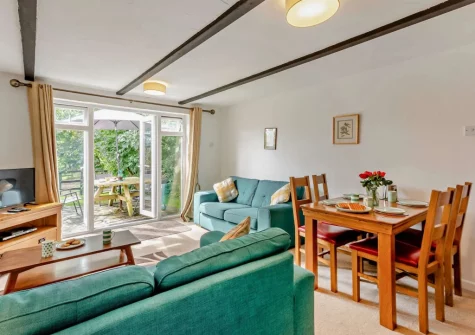 The living & dining area at Rose Cottage at Fairview, West Down