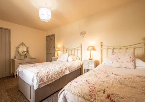 Bedroom #2 at Rose Cottage at Higher Worthyvale Farm, Camelford