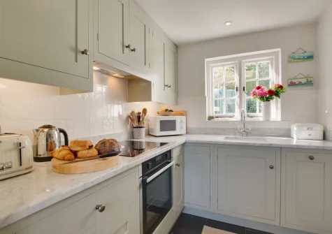 The kitchen at Rose Cottage, Helford