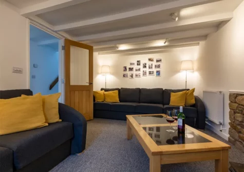 The living area at Rose Cottage, St Ives
