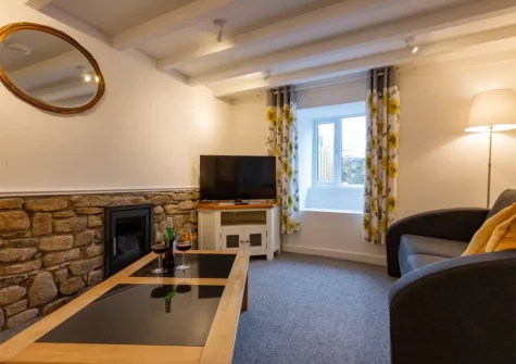 The living area at Rose Cottage, St Ives