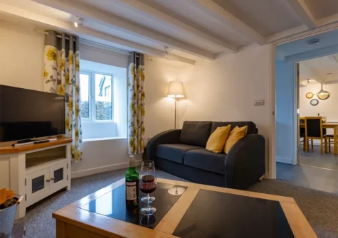 The living area at Rose Cottage, St Ives