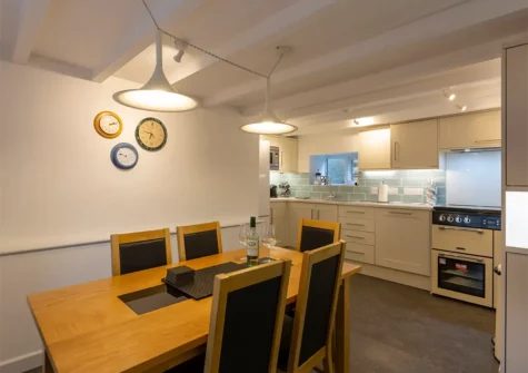 The dining area at Rose Cottage, St Ives