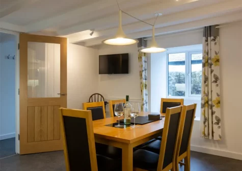 The dining area at Rose Cottage, St Ives