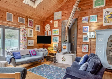 The living area at Rose Retreat, Perranporth