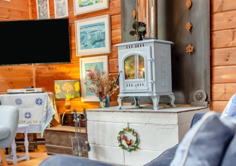 The living area at Rose Retreat, Perranporth