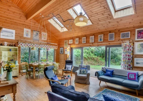 The living area at Rose Retreat, Perranporth