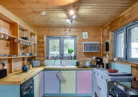 The kitchen at Rose Retreat, Perranporth