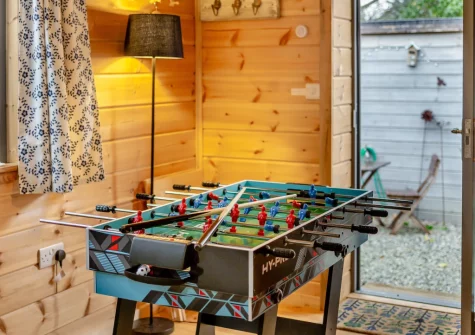 The games room at Rose Retreat, Perranporth
