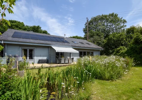 The enclosed garden at Rose Retreat, Perranporth
