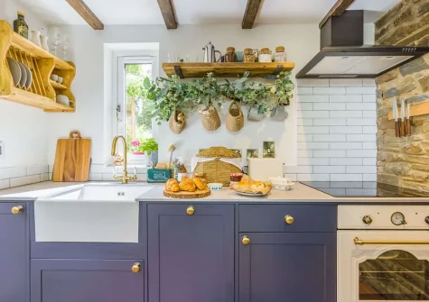 The kitchen at Rose Week Cottage, Langtree