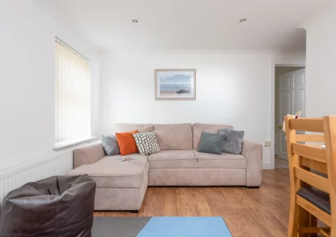 The living & dining area at Rosebud, Portreath
