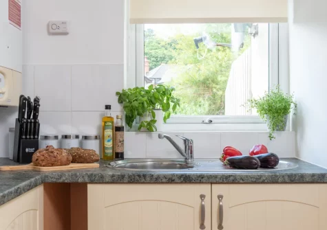The kitchen at Rosebud, Portreath