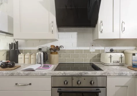 The kitchen at Roseland Cottage, Perranwell Station
