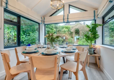 The dining area at Rosemerryn, Carbis Bay