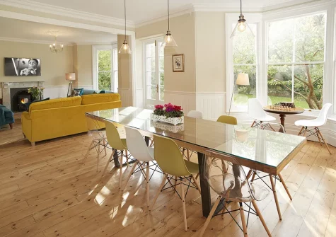 The dining area at Rosevean House, St Agnes