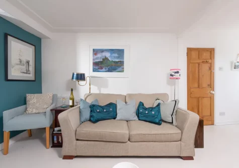 The living room at Rosevean, Marazion