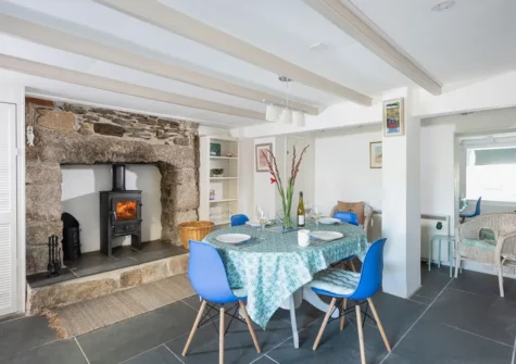 The dining room at Rosevean, Marazion