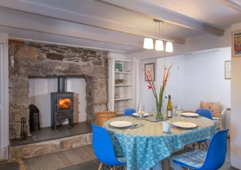 The dining room at Rosevean, Marazion