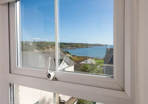 The view from Bedroom #1 at Rosevean, Marazion
