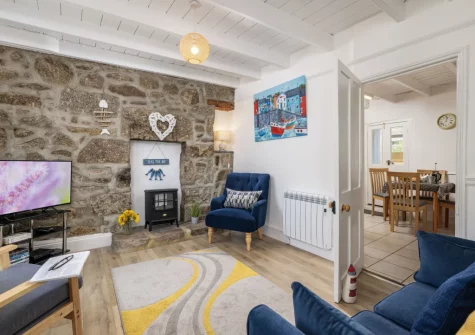 The living room at Rosie's Cottage, Mousehole