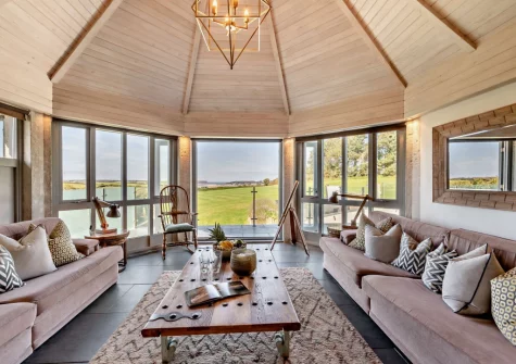 The living room at Roundhouse Mill, St Issey