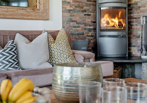 The living room at Roundhouse Mill, St Issey