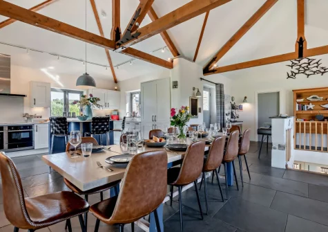 The dining area at Roundhouse Mill, St Issey