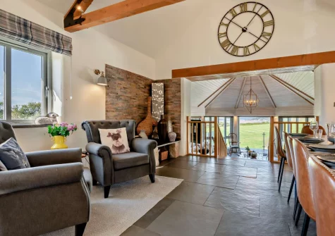 The dining area at Roundhouse Mill, St Issey