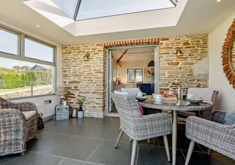 The orangery sun-room at Roundhouse Mill, St Issey