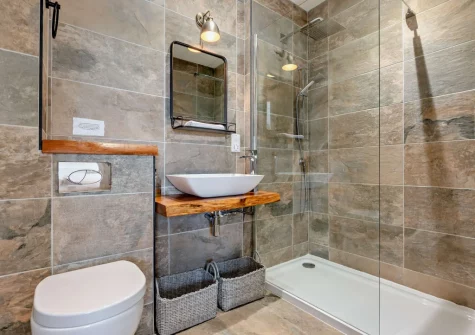 Bedroom #1 en-suite shower room at Roundhouse Mill, St Issey