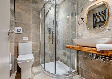 Bedroom #2 en-suite shower room at Roundhouse Mill, St Issey